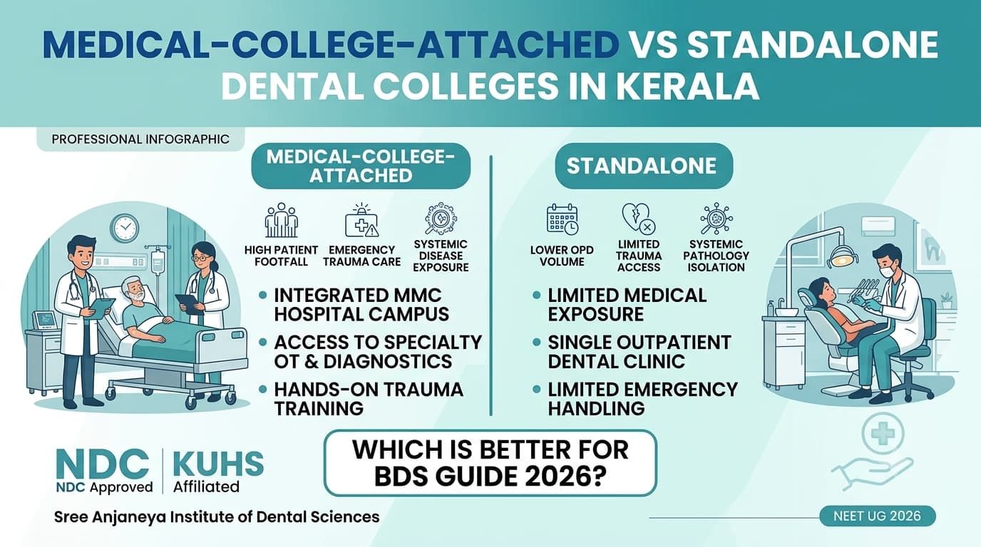 Medical-College-Attached vs Standalone Dental Colleges in Kerala: BDS Guide 2026