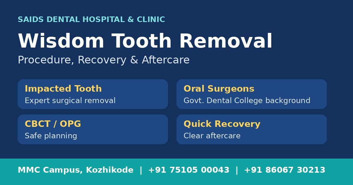 Wisdom Tooth Removal: Procedure, Recovery & Aftercare Tips